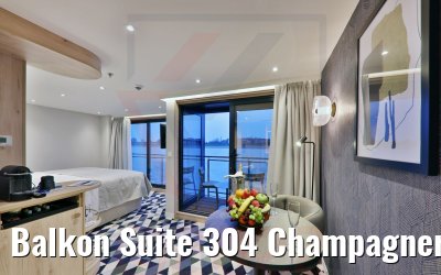 Balkon Suite 304 Champagner und Früchte