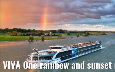 VIVA One rainbow and sunset near Rees 16.07.2024