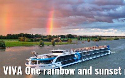 VIVA One rainbow and sunset near Rees 16.07.2024