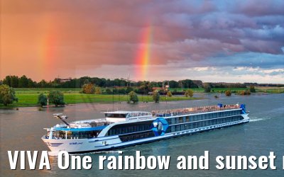 VIVA One rainbow and sunset near Rees 16.07.2024