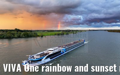 VIVA One rainbow and sunset near Rees 16.07.2024