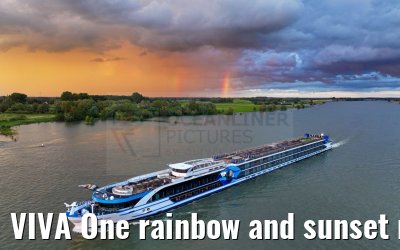 VIVA One rainbow and sunset near Rees 16.07.2024