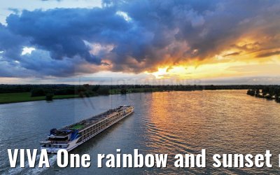 VIVA One rainbow and sunset near Rees 16.07.2024