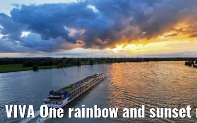 VIVA One rainbow and sunset near Rees 16.07.2024