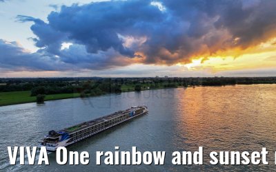 VIVA One rainbow and sunset near Rees 16.07.2024