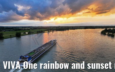 VIVA One rainbow and sunset near Rees 16.07.2024