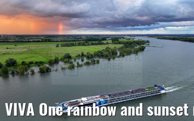 VIVA One rainbow and sunset near Rees 16.07.2024