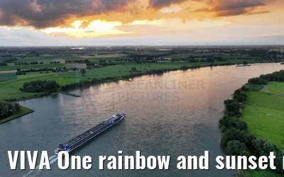 VIVA One rainbow and sunset near Rees 16.07.2024