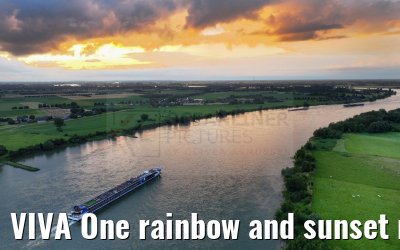 VIVA One rainbow and sunset near Rees 16.07.2024