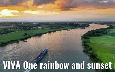 VIVA One rainbow and sunset near Rees 16.07.2024