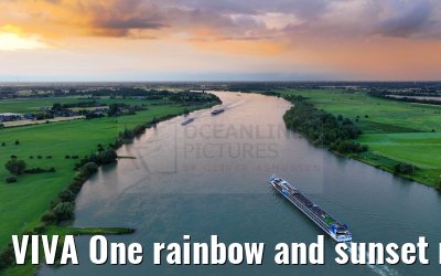 VIVA One rainbow and sunset near Rees 16.07.2024