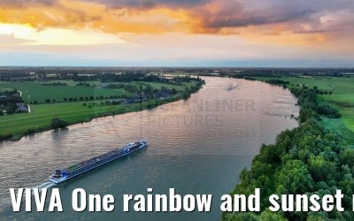 VIVA One rainbow and sunset near Rees 16.07.2024