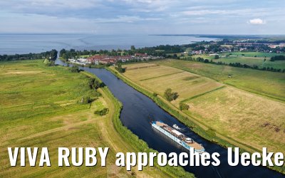 VIVA RUBY approaches Ueckermünde 14.07.2025