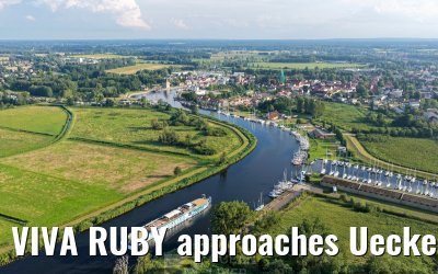 VIVA RUBY approaches Ueckermünde 14.07.2025