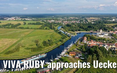 VIVA RUBY approaches Ueckermünde 14.07.2025