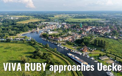 VIVA RUBY approaches Ueckermünde 14.07.2025
