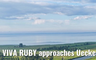 VIVA RUBY approaches Ueckermünde 14.07.2025