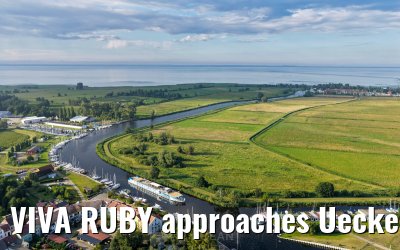 VIVA RUBY approaches Ueckermünde 14.07.2025