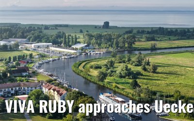 VIVA RUBY approaches Ueckermünde 14.07.2025