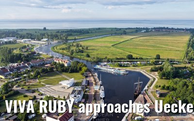 VIVA RUBY approaches Ueckermünde 14.07.2025
