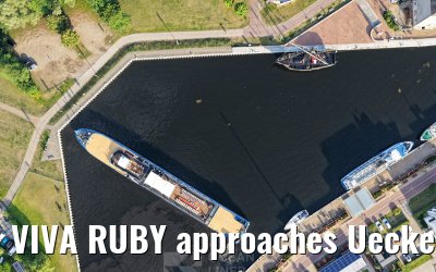 VIVA RUBY approaches Ueckermünde 14.07.2025