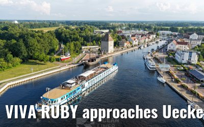 VIVA RUBY approaches Ueckermünde 14.07.2025