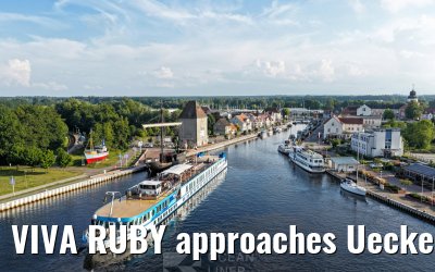VIVA RUBY approaches Ueckermünde 14.07.2025