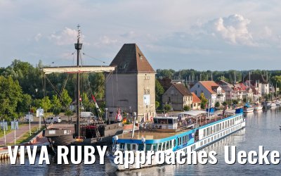 VIVA RUBY approaches Ueckermünde 14.07.2025