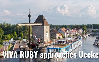 VIVA RUBY approaches Ueckermünde 14.07.2025
