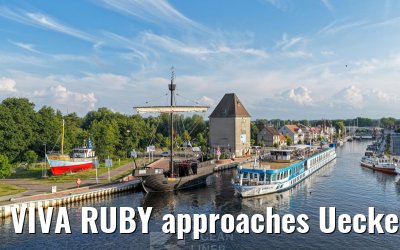 VIVA RUBY approaches Ueckermünde 14.07.2025