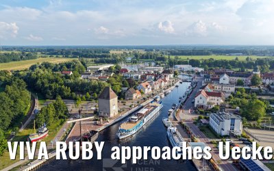 VIVA RUBY approaches Ueckermünde 14.07.2025