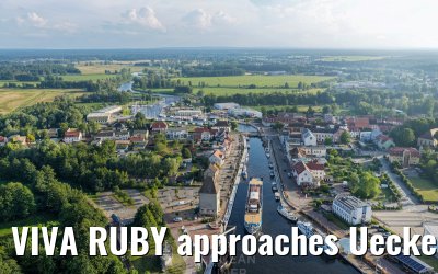 VIVA RUBY approaches Ueckermünde 14.07.2025
