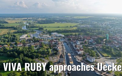 VIVA RUBY approaches Ueckermünde 14.07.2025