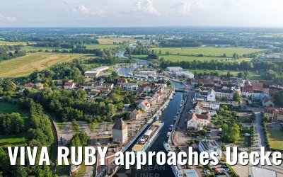 VIVA RUBY approaches Ueckermünde 14.07.2025
