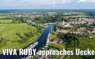 VIVA RUBY approaches Ueckermünde 14.07.2025