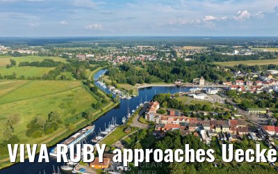VIVA RUBY approaches Ueckermünde 14.07.2025