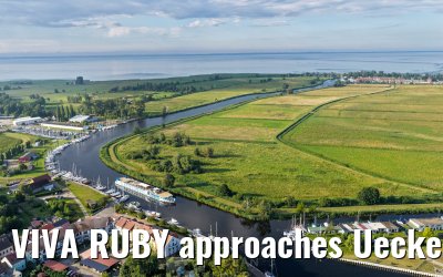 VIVA RUBY approaches Ueckermünde 14.07.2025