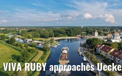 VIVA RUBY approaches Ueckermünde 14.07.2025