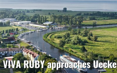VIVA RUBY approaches Ueckermünde 14.07.2025