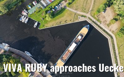 VIVA RUBY approaches Ueckermünde 14.07.2025