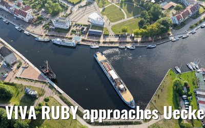VIVA RUBY approaches Ueckermünde 14.07.2025