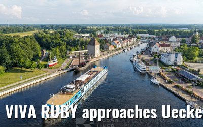 VIVA RUBY approaches Ueckermünde 14.07.2025
