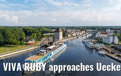 VIVA RUBY approaches Ueckermünde 14.07.2025