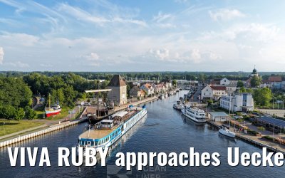 VIVA RUBY approaches Ueckermünde 14.07.2025