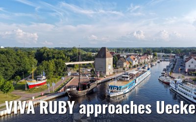 VIVA RUBY approaches Ueckermünde 14.07.2025