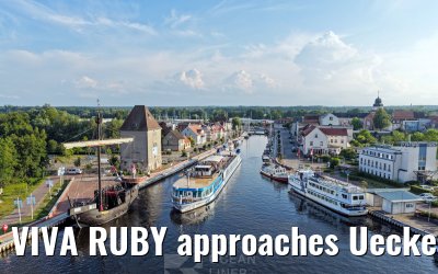 VIVA RUBY approaches Ueckermünde 14.07.2025