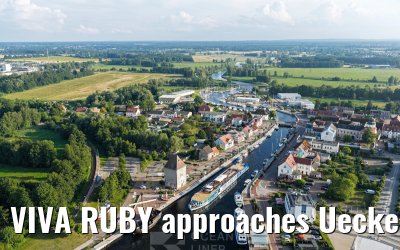 VIVA RUBY approaches Ueckermünde 14.07.2025