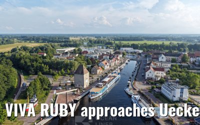VIVA RUBY approaches Ueckermünde 14.07.2025