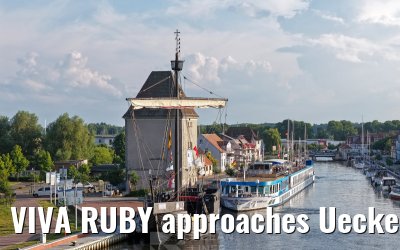 VIVA RUBY approaches Ueckermünde 14.07.2025