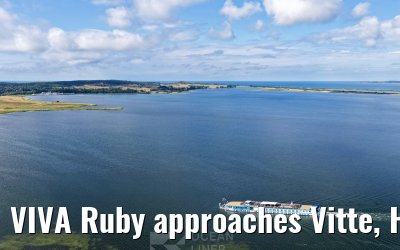 VIVA Ruby approaches Vitte, Hiddensee 09.07.2025
